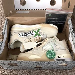 W Jordan 4 sails off white